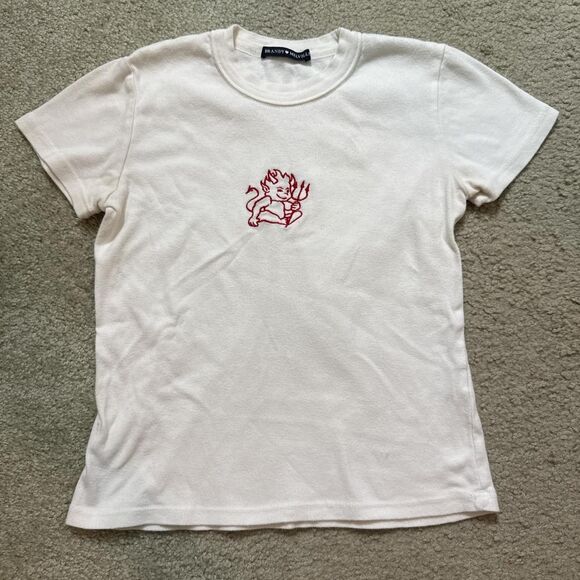 Brandy Melvile Embroidered devil baby tee - Picture 1 of 3